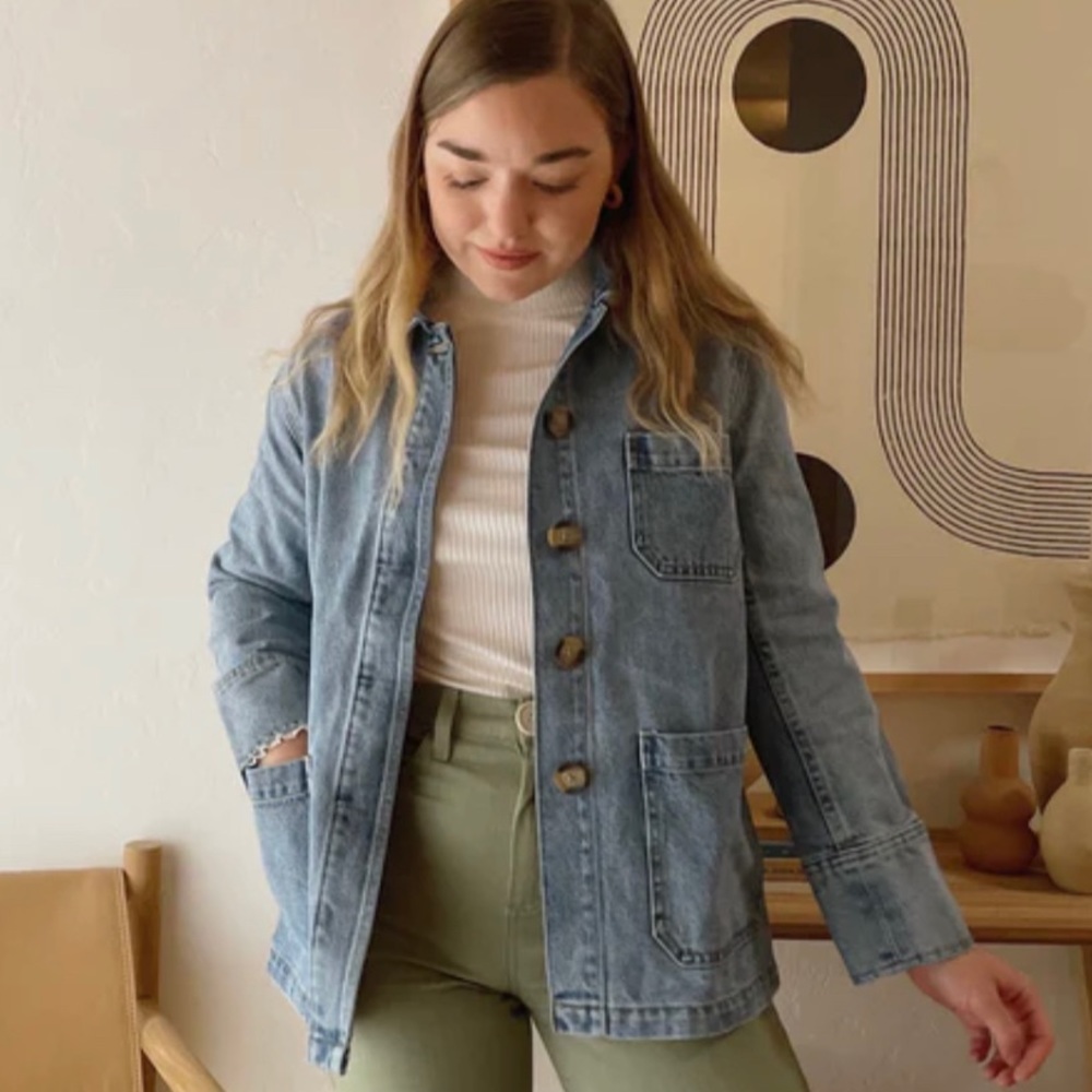 NWT Whimsy & Row light blue denim Jacket